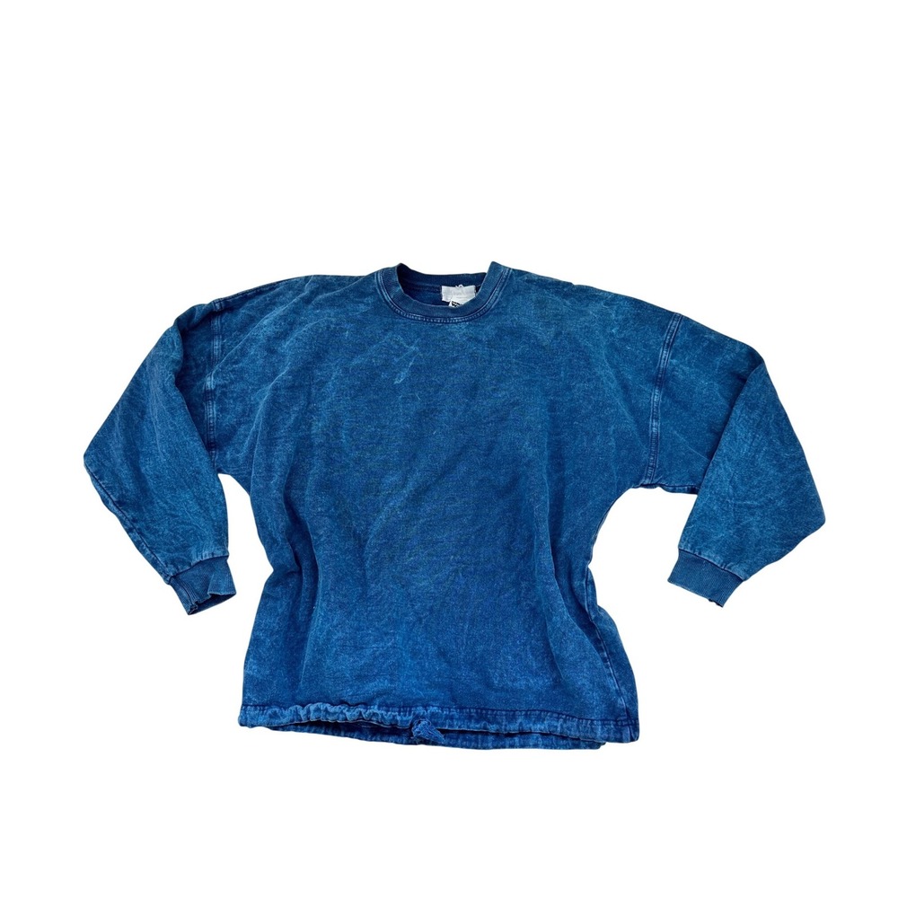 Vintage 90s Ezze Wear Mineral Wash Blue Sweatshirt Made in Canada Streetwear